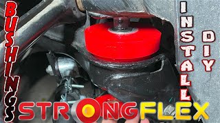 Mercedes W210 STRONGFLEX Subframe Bushings Installation DIY [upl. by Nogem]