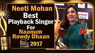 Neeti Mohan  Best Playback Singer Award for Naanum Rowdy Dhaan  IIFA Utsavam [upl. by Notlok]