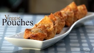 Veg Wontons  Veg Pouches or Parcels  quick and Easy Indian snacks recipes [upl. by Gide]