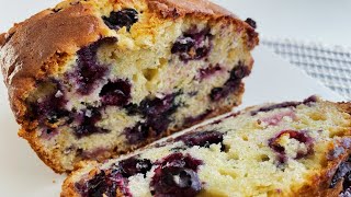 Amazing Blueberry Loaf Cake Recipe  Super Easy  One Bowl [upl. by Waldon87]