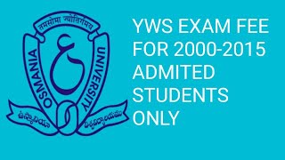 Ou Degree YWS one time chance exam fee notification 2024OU Degree Backlogs exams update 2024latest [upl. by Caye]