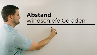 Abstand windschiefer Geraden 2Möglichkeit mit der Hilfsebene [upl. by Ennahgem]