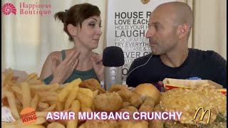 ASMR MUKBANG cibo fritto e croccante 🍟🥤e collab con HAPPINESS BOUTIQUE 💎 Crunchy sounds 😋 ASMR ITA [upl. by Aztilem553]