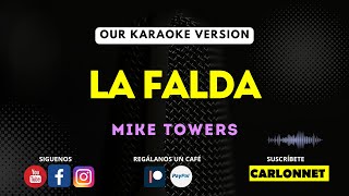 La falda  Myke Towers Karaoke Version [upl. by Gussie]