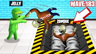 GANGBEASTS ZOMBIES vs SHREDDER Funny [upl. by Yoccm]