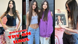 WHAT We GOT for OUR BiRTHDAYS amp TRY On HAUL  Emily and Evelyn [upl. by Avigdor618]