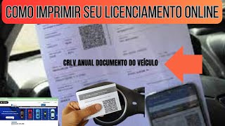 Imprimir Documento do Veículo site Detran Lincenciamento 2024 Online [upl. by Isiah]