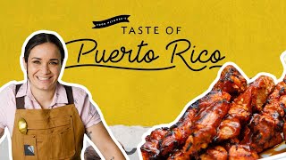 Get a Taste of Puerto Rico Pinchos with Chef Yia Medina  Food Network [upl. by Eelame]