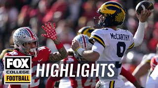 No 3 Michigan vs No 2 Ohio State Highlights  CFB on FOX [upl. by Ecerahc]