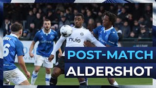 Aldershot Town PostMatch Interview with Adan George [upl. by Neelhtak]