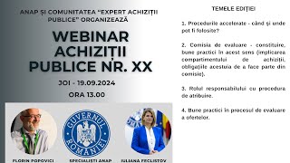 Webinar Achiziții Publice XX  19092024 [upl. by Hilten415]