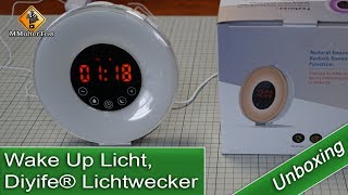 Wake Up Licht Diyife Lichtwecker  Unboxing [upl. by Nnawaj]