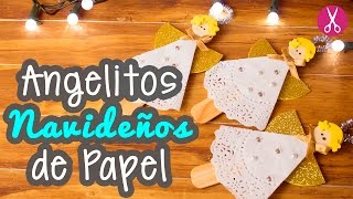 Manualidades para Navidad  Angelitos Navideños de Papel  Adornos para Arbol de Navidad Catwalk [upl. by Adeuga]