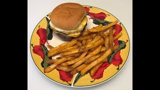 Air Fryer Cheeseburger and FriesCooks Essentials 53QT [upl. by Angil]