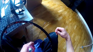 How to lace a Front wheel radial spoke lacing [upl. by Drobman433]