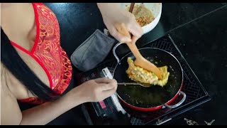 2021 Pongs kitchen  How To Cook Vegetable stir fry  Beautiful girl Cooking [upl. by Akimaj]