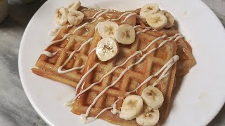 Banana Waffles Eggless recipe by cooking confession [upl. by Peck]