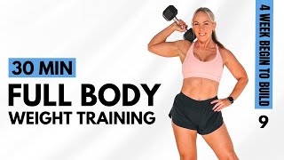 DAY 9  FULL BODY Weight Training Workout  build muscle at home [upl. by Higginbotham]