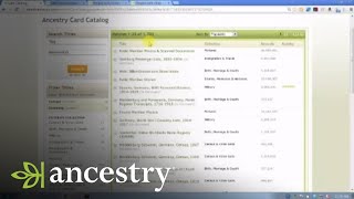 Using the Ancestrycom Card Catalog  Ancestry [upl. by Larret]