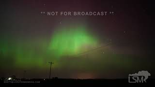 04232023 Good Hope IL  Epic Northern Lights Pulsing Timelapse Auroras with Moonset [upl. by Edualc]