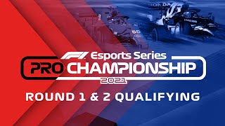 2021 F1 Esports Pro Championship Rounds 12 Qualifying [upl. by Skerl]