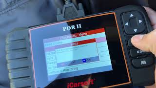 Using iCarsoft OBDII Scanner to reset Check Engine Light Code P1075 [upl. by Rimisac]