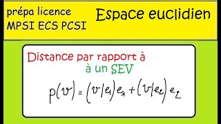 distance à un SEV Espace euclidien  orthonormalisation [upl. by Meean]