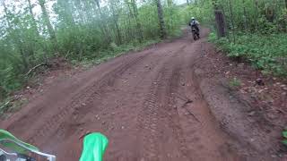 Spider Lake MN KLX300R Trail Ride [upl. by Airottiv]