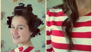 Hot Rollers Tutorial for Bouncy Curls [upl. by Bogoch]