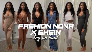 HUGE FALL FASHION NOVA X SHEIN TRY ON HAUL [upl. by Nessy]