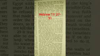 Hebrew 11 27 31 Faith of Moses as a Leader Israelites and Rahab [upl. by Anaiad]