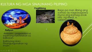 Kultura ng Sinaunang Pilipino [upl. by Lubba]