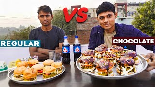 Chocolate Vs Real Burger Eating Challenge  Chocolate Vs Real Food Challenge  Food Challenge [upl. by Arutak]