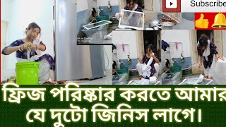 ফ্রিজ পরিষ্কার করতে আমার যে দুটো জিনিস লাগে। [upl. by Edialeda]