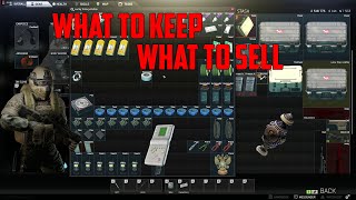 ITEMS TO KEEP OR SELL Flea market Min Maxing Escape from Tarkov Beginner guide to making money [upl. by Airb994]