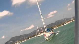 Tsunami Ao Chalong Phuket Thailand Family boat in near accident [upl. by Balliett896]