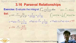 Parseval Theorem習題演練，Signals amp SYstems CGUEE [upl. by Tonry148]