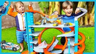 NEW HOT WHEELS Ultimate Garage Playset with SHARK ATTACK [upl. by Ainaled899]