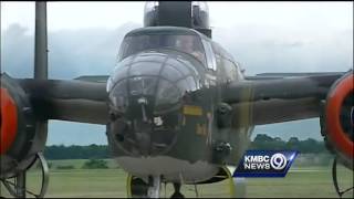 B25 bomber flying high over KC this weekend [upl. by Nettirb]