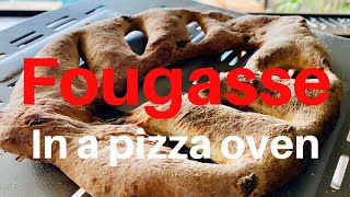 Baking fougasse in my Roccbox pizza oven [upl. by Ynnod]