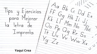 Ejercicios para mejorar la LETRA de MOLDE o Letra de Imprenta 📝  Aprende a mejorar tu letra [upl. by Eikcuhc]