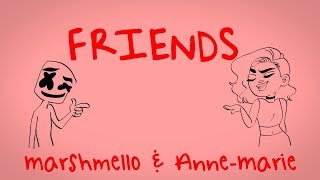 Friends Clean Lyrics Anne Marie and Marshmello [upl. by Eedyah]