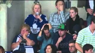 Elisha Cuthbert April Reimers awkward Game 4 moment PUCK DADDY [upl. by Britni]