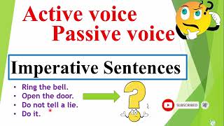 Imperative sentences active voice and passive voice  Active Passive Rules in hindiUrdu [upl. by Estelle]