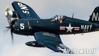 Corsair Crazy Eleven F4U Corsairs Flying Together  Thunder Over Michigan 2019 [upl. by Demmy]