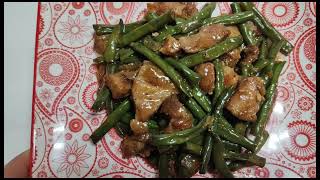 ADOBONG SITAW STRING BEANS WITH PORK amp OYSTER SAUCE  SIMPLE OFW LIFE [upl. by Attebasile649]