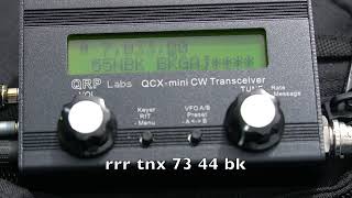 CW on 7033 MHz using QCXmini QRP  SOTA activation  Mt Ainslie VK1AC040 [upl. by Couhp]