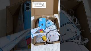 Packing cinnamoroll squishy order fake 🎀 comment what to do next 👉🏻 papercraft shorts sanrio [upl. by Cerf]