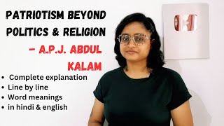 Patriotism Beyond Politics and Religion  Ignited Mind by Abdul Kalamexplanation in hindi amp english [upl. by Asilrahc699]