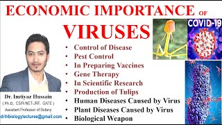 Economic Importance of Viruses diseases control pest control vaccines plant and animal diseases [upl. by Ybhsa]